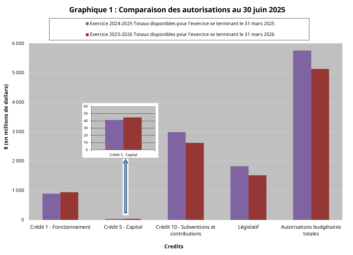 Comparaison des autorisations au 30 juin 2025
