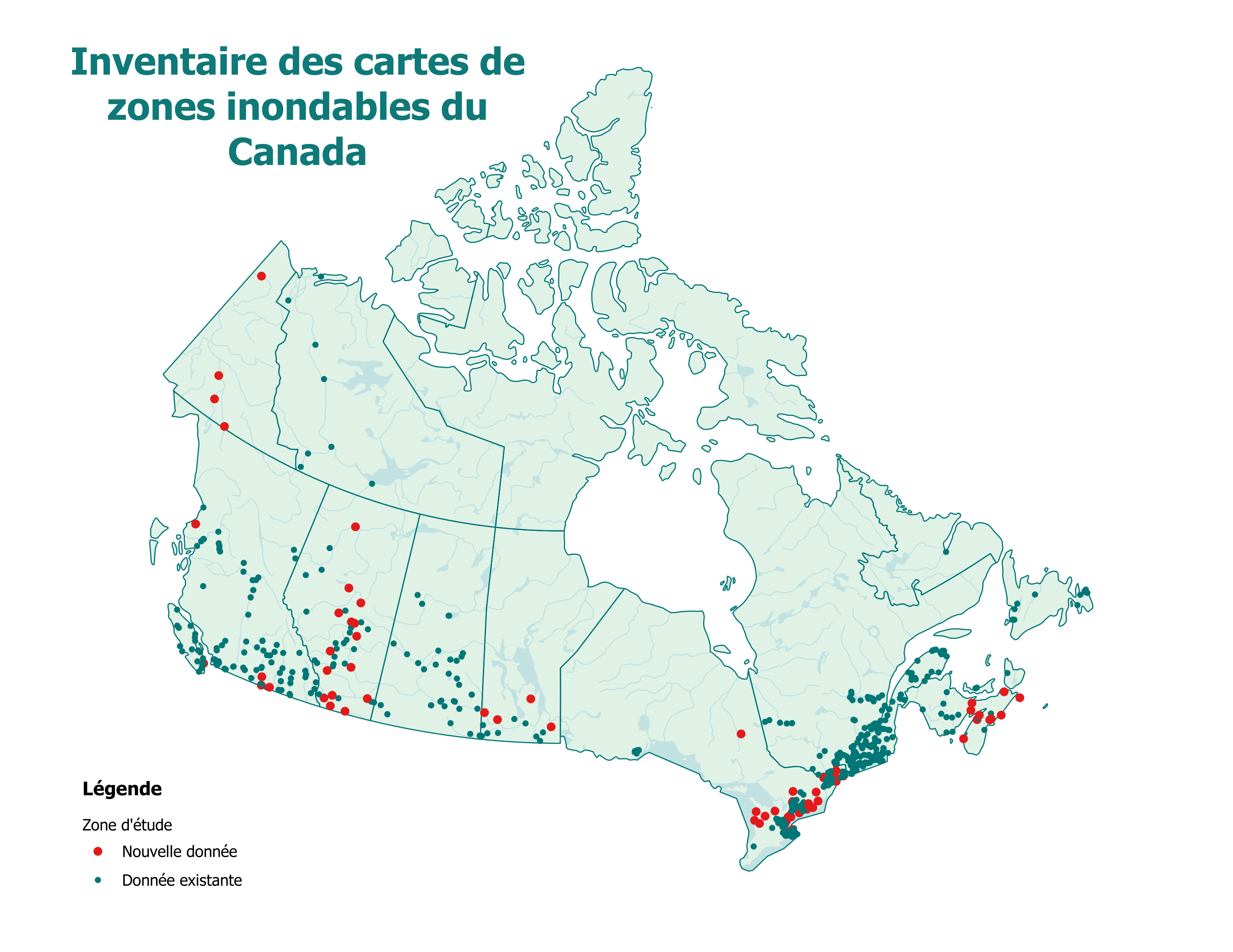 Inventaire des cartes de zones inondables du Canada
