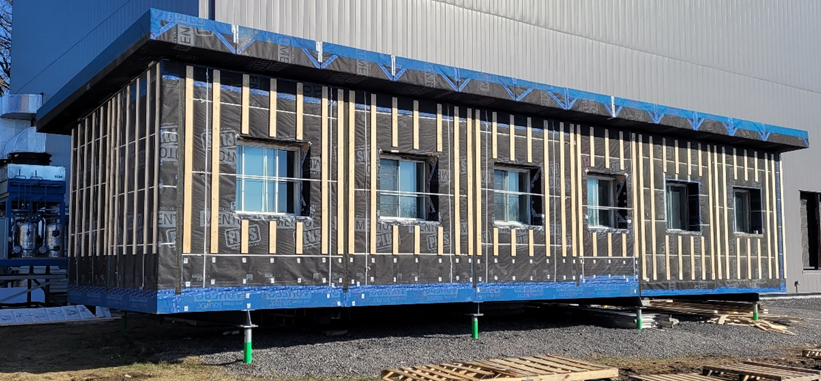 Le laboratoire vivant sur la résilience climatique à faible teneur en carbone en cours de construction.