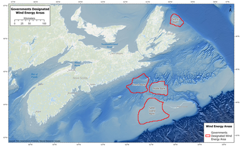 Offshore wind government designated Wind Energy Areas