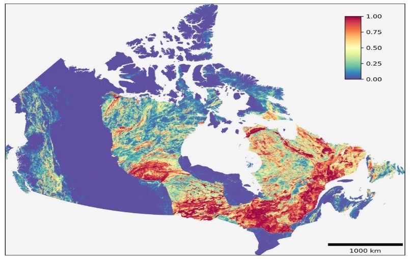 Carte nationale actualisée du potentiel minéral pour les gisements magmatiques de nickel-cuivre-cobalt