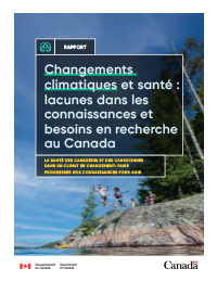 Page couverture&nbsp;: La santé des Canadiens et des Canadiennes dans un climat en changement