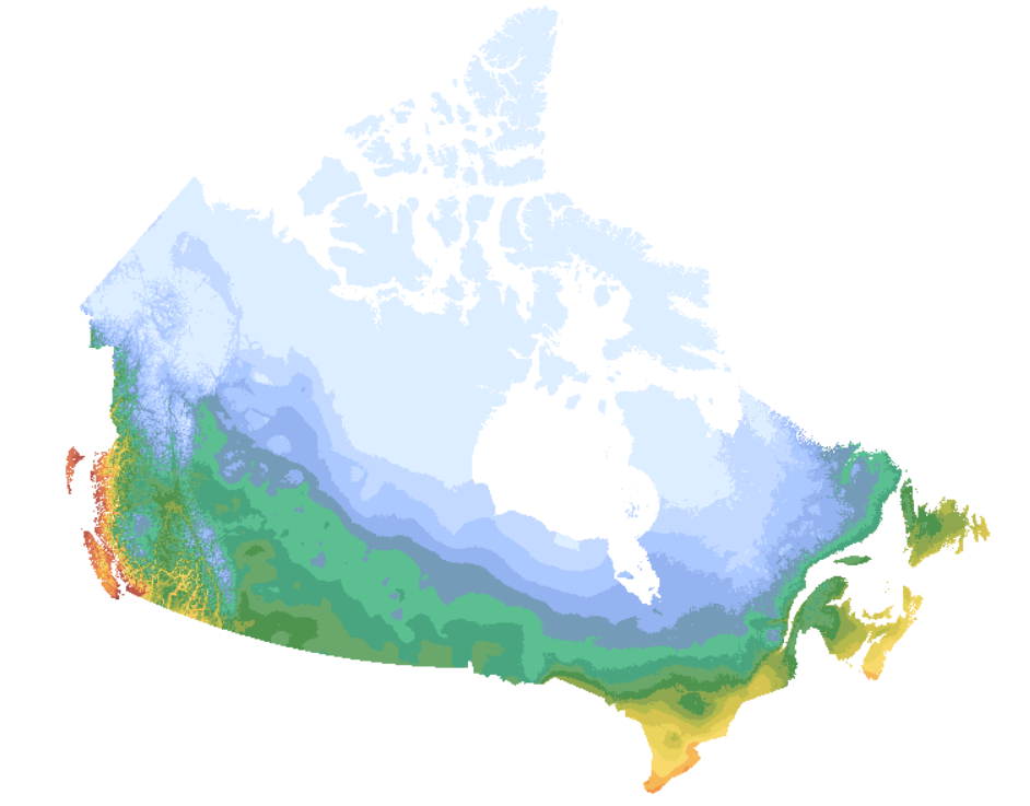 Cartes des zones de rusticité des plantes du Canada