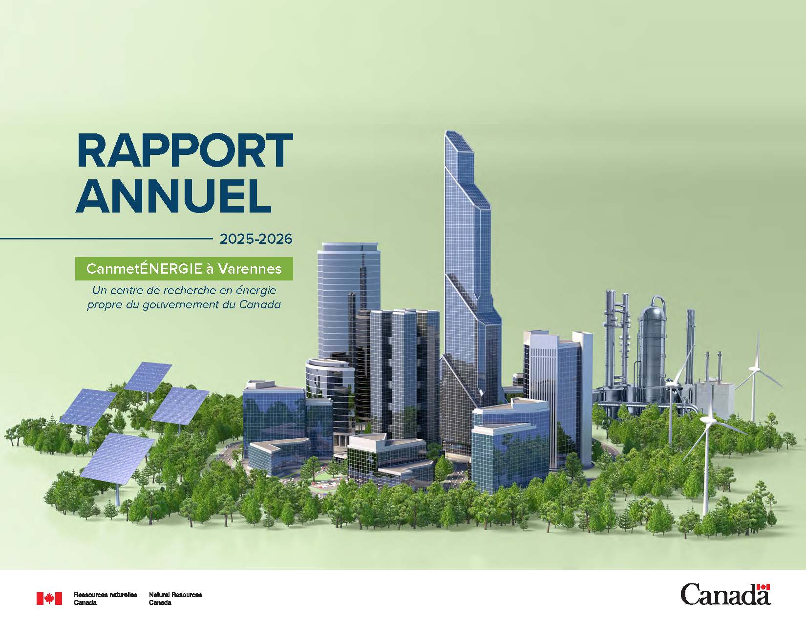 Image de la page couverture du Rapport annuel de CanmetÉNERGIE à Varennes