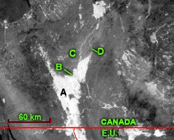 Image NOAA de l'inondation au Manitoba