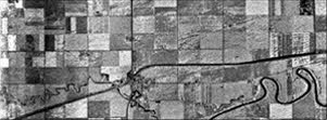 une image radar dans la distance oblique