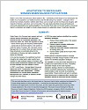 Page couverture de l’étude de cas, intitulé, Adaptation to Safeguard Somass Basin Salmon Populations