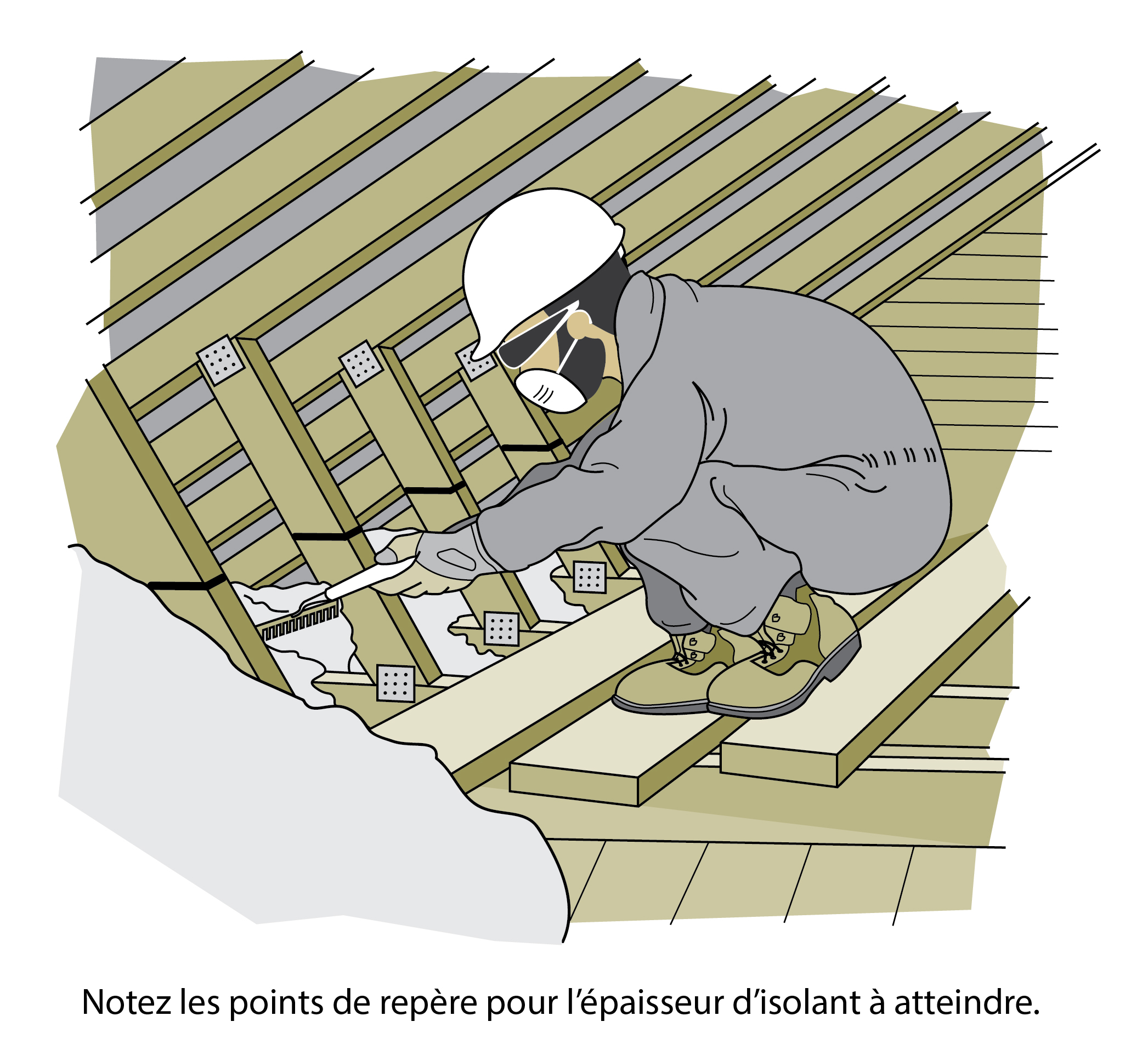 Pose de l’isolant en vrac