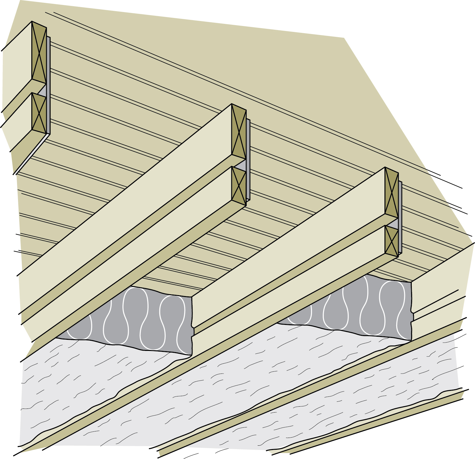 En rallongeant les chevrons, on a plus d’espace pour l’isolant et la ventilation
