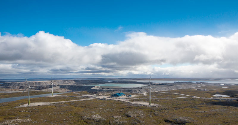 Éoliennes de la mine Diavik